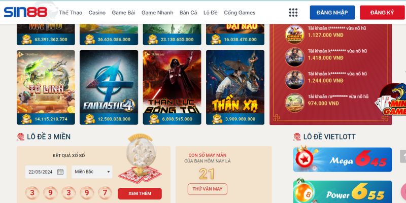 Đi đầu về chất lượng trong các sản phẩm game tại Sin88 